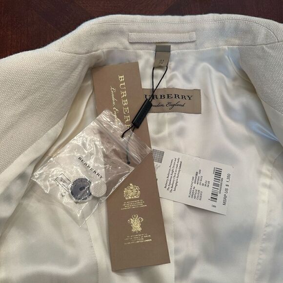Burberry cotton/ linen blend jacket size US 4 , new - Picture 9 of 15